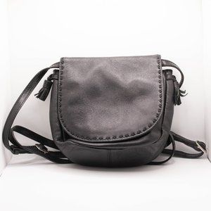 Vintage Eddie Bauer small black leather crossbody purse